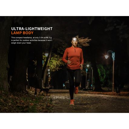 Fenix HM23V20 - LED Prigušiva čeona svjetiljka LED/1xAA IP68 300 lm 100 h