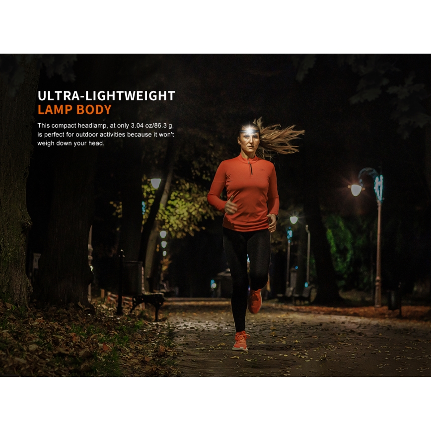 Fenix HM23V20 - LED Prigušiva čeona svjetiljka LED/1xAA IP68 300 lm 100 h