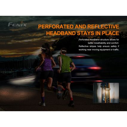 Fenix HM50RV20 - LED Punjiva čeona svjetiljka 3xLED/USB/1xCR123A IP68 700 lm 120 h 700 mAh