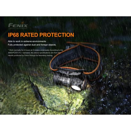 Fenix HM51RV20 - LED punjiva lampa za glavu 3xLED/1xCR123A/USB IP68 700 lm 120 h 700 m