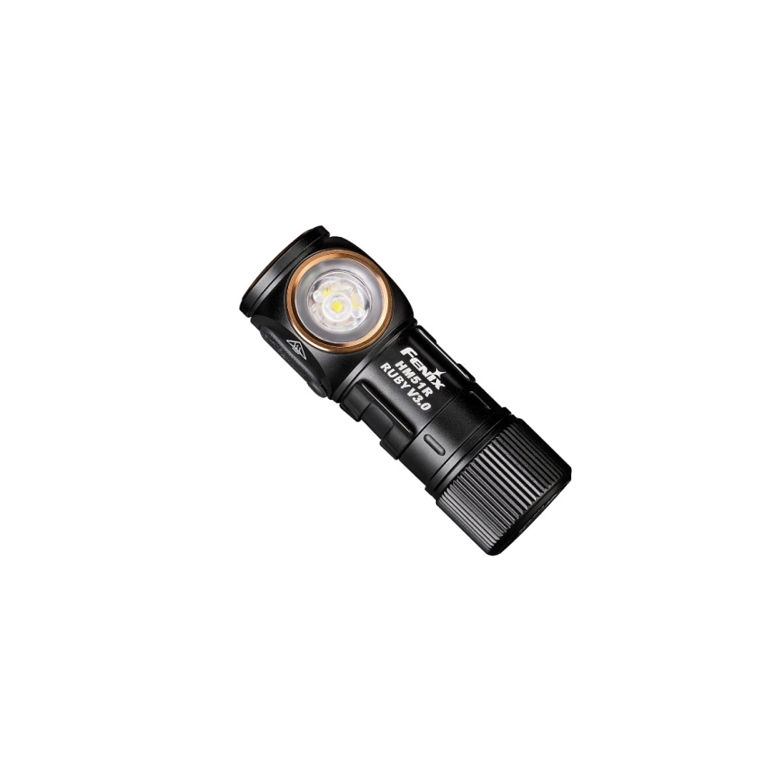 Fenix HM51RV30 - LED punjiva naglavna svjetiljka s podesivom svjetlinom LED/USB/1xCR123A 950 mAh IP68 860 lm 125 h narančasta