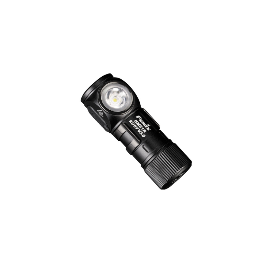 Fenix HM51RV3ABL - punjiva LED čelna svjetiljka s prigušivanjem LED/USB/1xCR123A 950 mAh IP68 860 lm 125 h crna