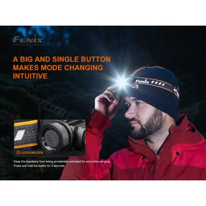 Fenix HM60R - LED Prigušiva punjiva čeona svjetiljka 4xLED/USB/2xCR123A IP68 1300 lm 300 h 3400 mAh