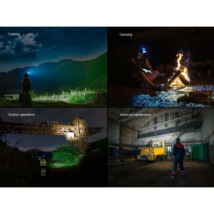 Fenix HM60RV20 - punjiva LED čelna svjetiljka s podesivom svjetlinom, LED/USB, 4000 mAh, IP68, 1600 lm, 292 h, narančasta