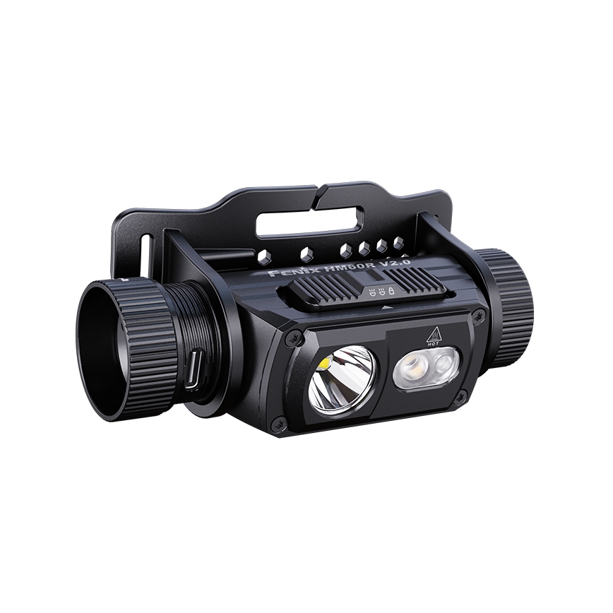 Fenix HM60RV20 - punjiva LED čelna svjetiljka s podesivom svjetlinom, LED/USB, 4000 mAh, IP68, 1600 lm, 292 h, narančasta