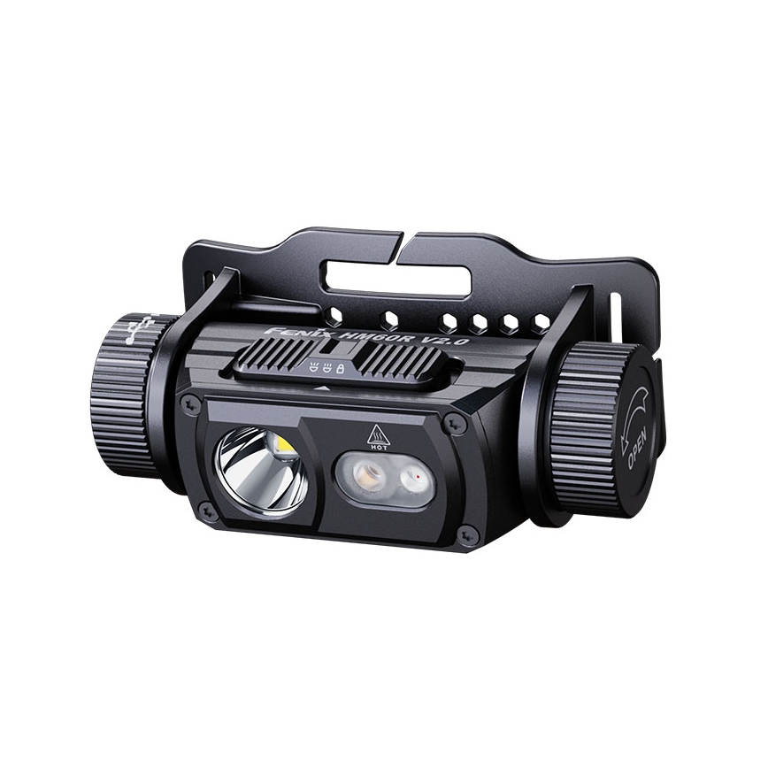 Fenix HM60RV20 - punjiva LED čelna svjetiljka s podesivom svjetlinom, LED/USB, 4000 mAh, IP68, 1600 lm, 292 h, narančasta