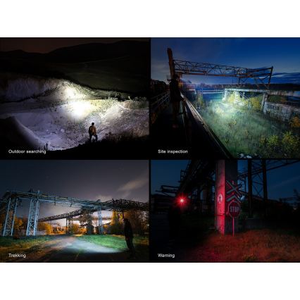 Fenix HM61RV30 - LED podesiva punjiva čelovka LED/USB/1xCR123A 4000 mAh IP68 1800 lm 400 h crna