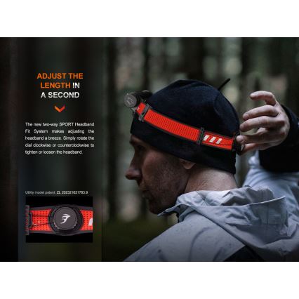 Fenix HM62TMGM - LED Prigušiva punjiva čeona svjetiljka LED/USB IP68 1200 lm 280 h 3400 mAh