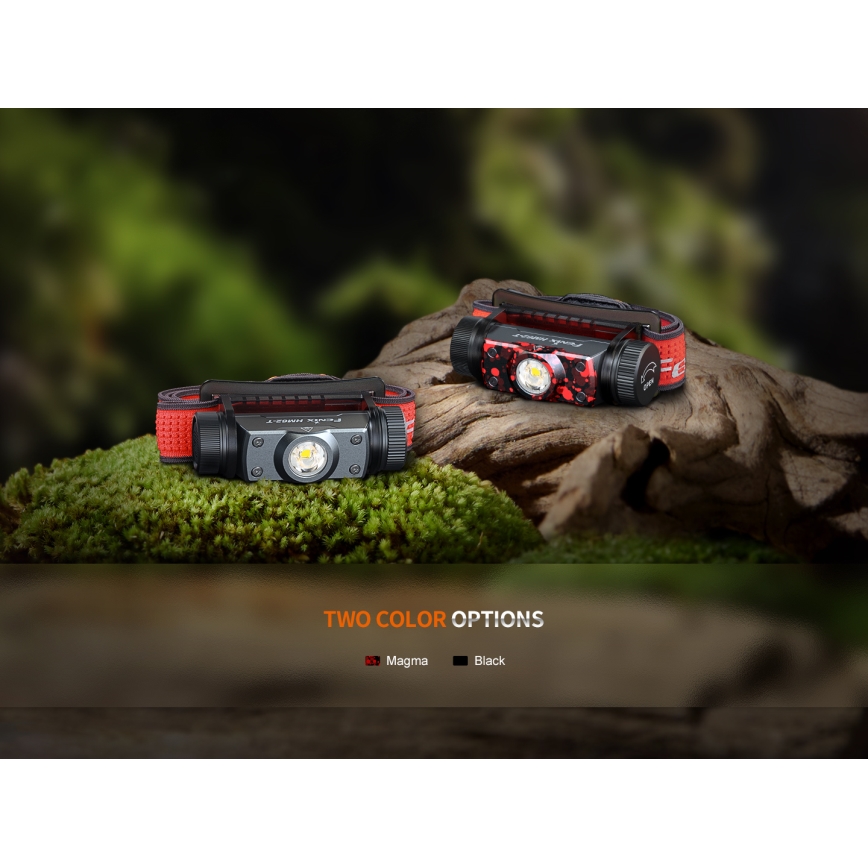 Fenix HM62TMGM - LED Prigušiva punjiva čeona svjetiljka LED/USB IP68 1200 lm 280 h 3400 mAh