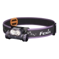 Fenix HM65RTV20PRP - LED Prigušiva punjiva čeona svjetiljka LED/USB/2xCR123A IP68 1600 lm 300h 3400 mAh crna/ljubičasta