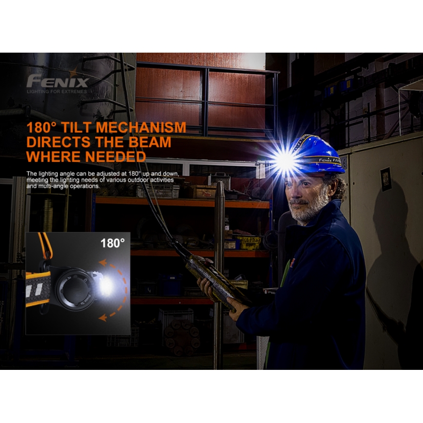 Fenix HM70R - LED Punjiva čeona svjetiljka 4xLED/1x21700 IP68 1600 lm 800 h 5000 mAh