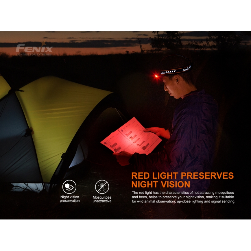 Fenix HM70R - LED Punjiva čeona svjetiljka 4xLED/1x21700 IP68 1600 lm 800 h 5000 mAh