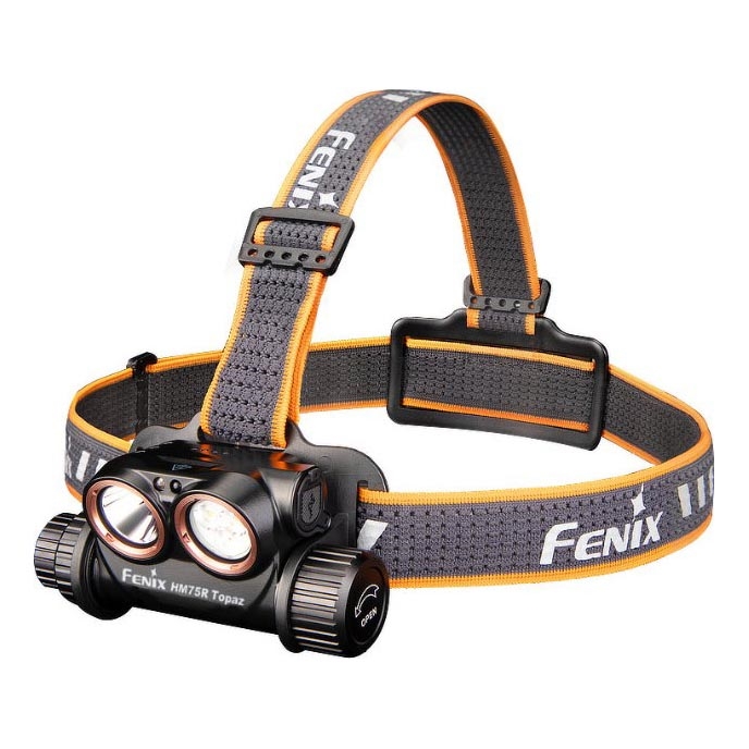 Fenix HM75RTOPAZ - LED Prigušiva punjiva čeona svjetiljka LED/USB IP68 1600 lm 210 h 4000 mAh