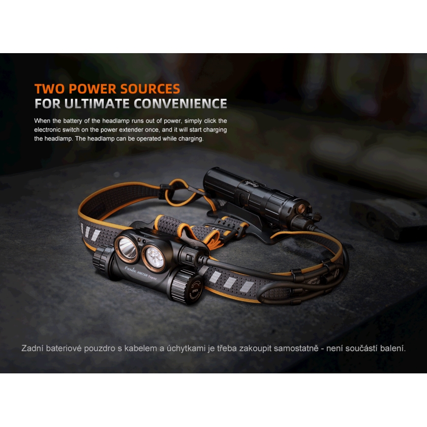 Fenix HM75RTOPAZ - LED Prigušiva punjiva čeona svjetiljka LED/USB IP68 1600 lm 210 h 4000 mAh