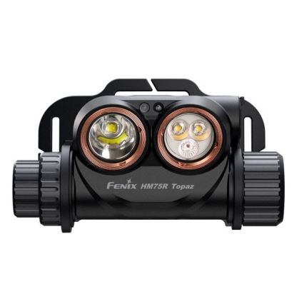 Fenix HM75RTOPAZ - LED Prigušiva punjiva čeona svjetiljka LED/USB IP68 1600 lm 210 h 4000 mAh