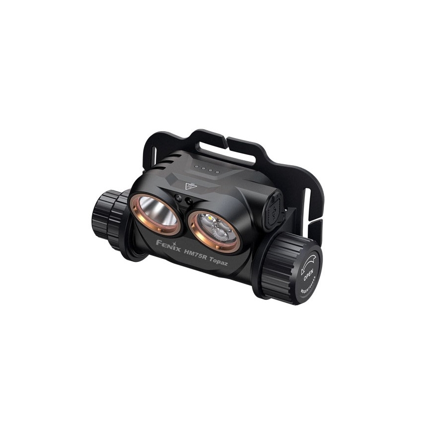 Fenix HM75RTOPAZ - LED Prigušiva punjiva čeona svjetiljka LED/USB IP68 1600 lm 210 h 4000 mAh