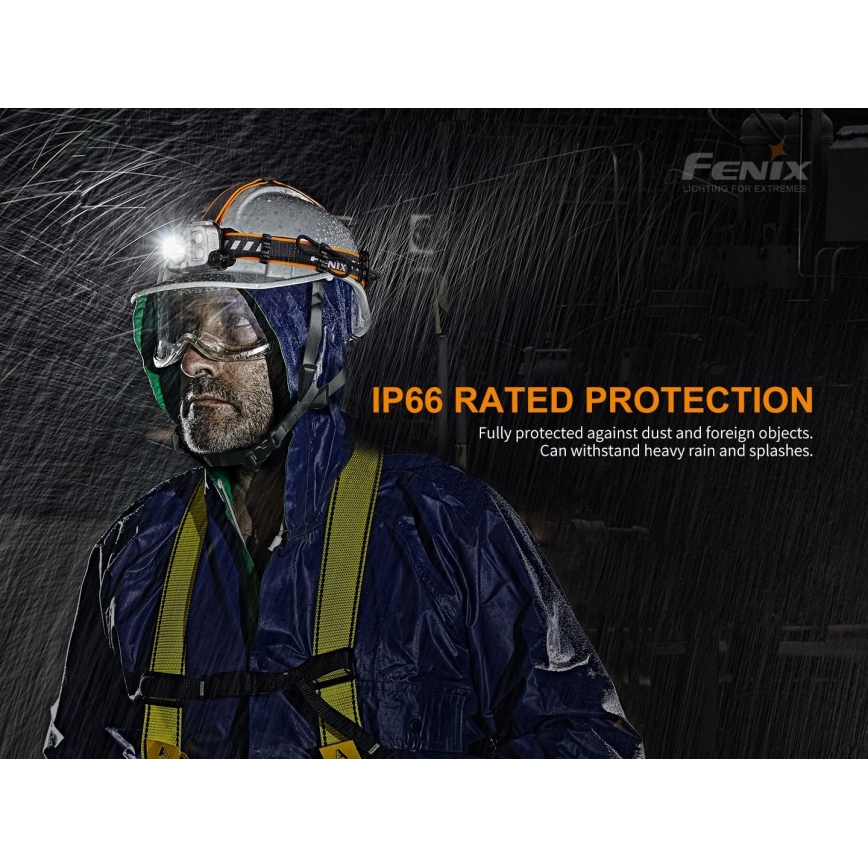 Fenix HP16R1250 - LED Punjiva čeona svjetiljka 3xLED/USB 4xAA IP66 1250 lm 600 h 3000 mAh