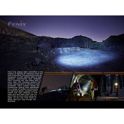 Fenix HP16R1250 - LED Punjiva čeona svjetiljka 3xLED/USB 4xAA IP66 1250 lm 600 h 3000 mAh
