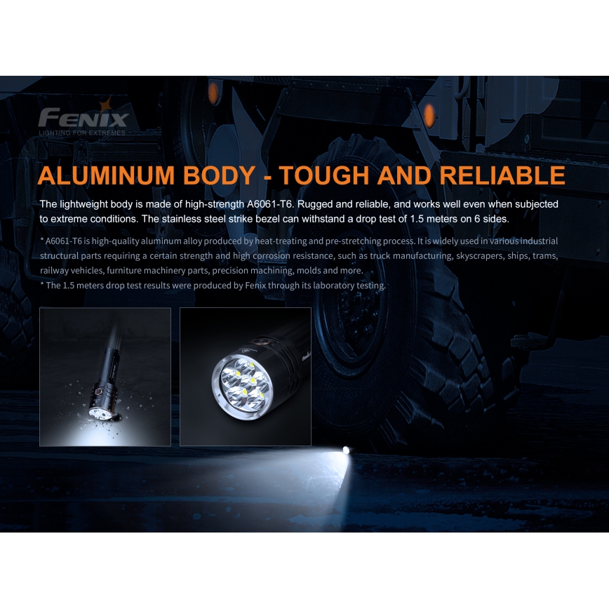Fenix LR35R - LED Punjiva baterijska svjetiljka 6xLED/2x21700 4000 mAh IP68 10000 lm 80 h