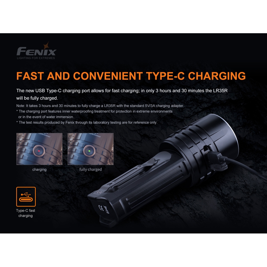 Fenix LR35R - LED Punjiva baterijska svjetiljka 6xLED/2x21700 4000 mAh IP68 10000 lm 80 h