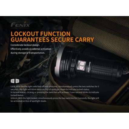 Fenix LR40R - LED Punjiva baterijska svjetiljka 19xLED/USB IP68 12000 lm 92 h