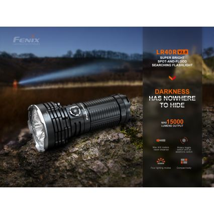 Fenix LR40RV20 - LED Punjiva baterijska svjetiljka LED/USB IP68 15000 lm 177 h 5000 mAh