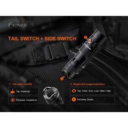 Fenix PD25R - LED Punjiva baterijska svjetiljka LED/USB/1xCR123A IP68 800 lm 70 h 700 mAh