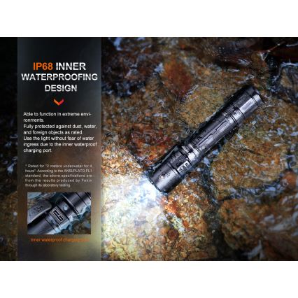 Fenix PD35R - LED Punjiva baterijska svjetiljka LED/USB/2xCR123A IP68 1700 lm 100 h 3400 mAh