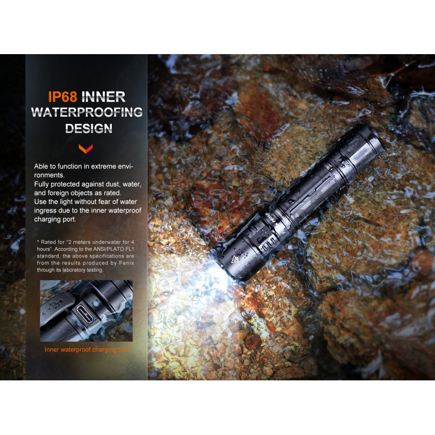 Fenix PD35R - LED Punjiva baterijska svjetiljka LED/USB/2xCR123A IP68 1700 lm 100 h 3400 mAh