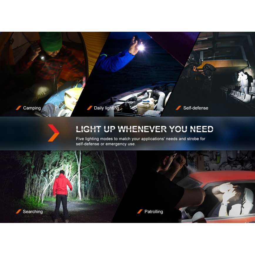Fenix PD35R - LED Punjiva baterijska svjetiljka LED/USB/2xCR123A IP68 1700 lm 100 h 3400 mAh