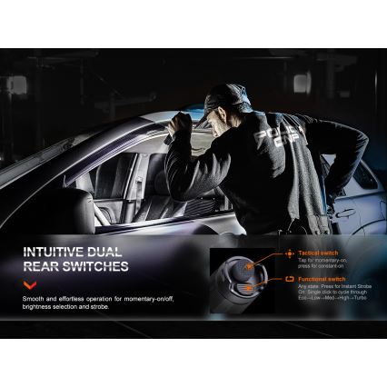 Fenix PD35R - LED Punjiva baterijska svjetiljka LED/USB/2xCR123A IP68 1700 lm 100 h 3400 mAh