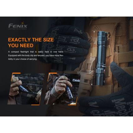 Fenix PD35V30 - LED Punjiva baterijska svjetiljka LED/USB/2xCR123A IP68 1700 lm 230 h 2600 mAh