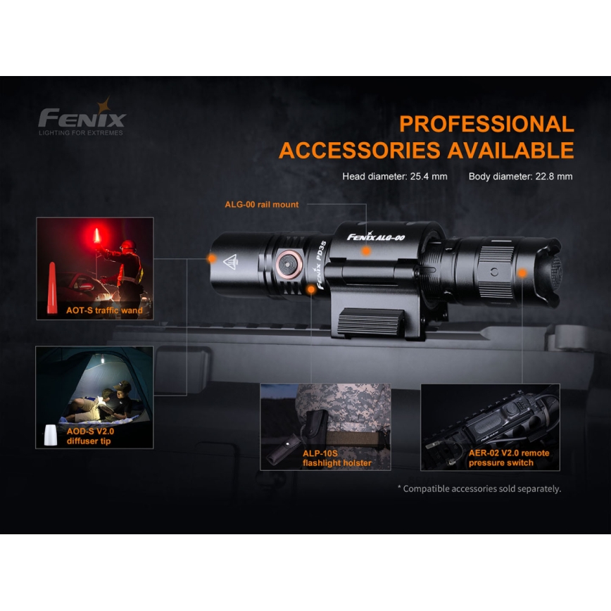 Fenix PD35V30 - LED Punjiva baterijska svjetiljka LED/USB/2xCR123A IP68 1700 lm 230 h 2600 mAh