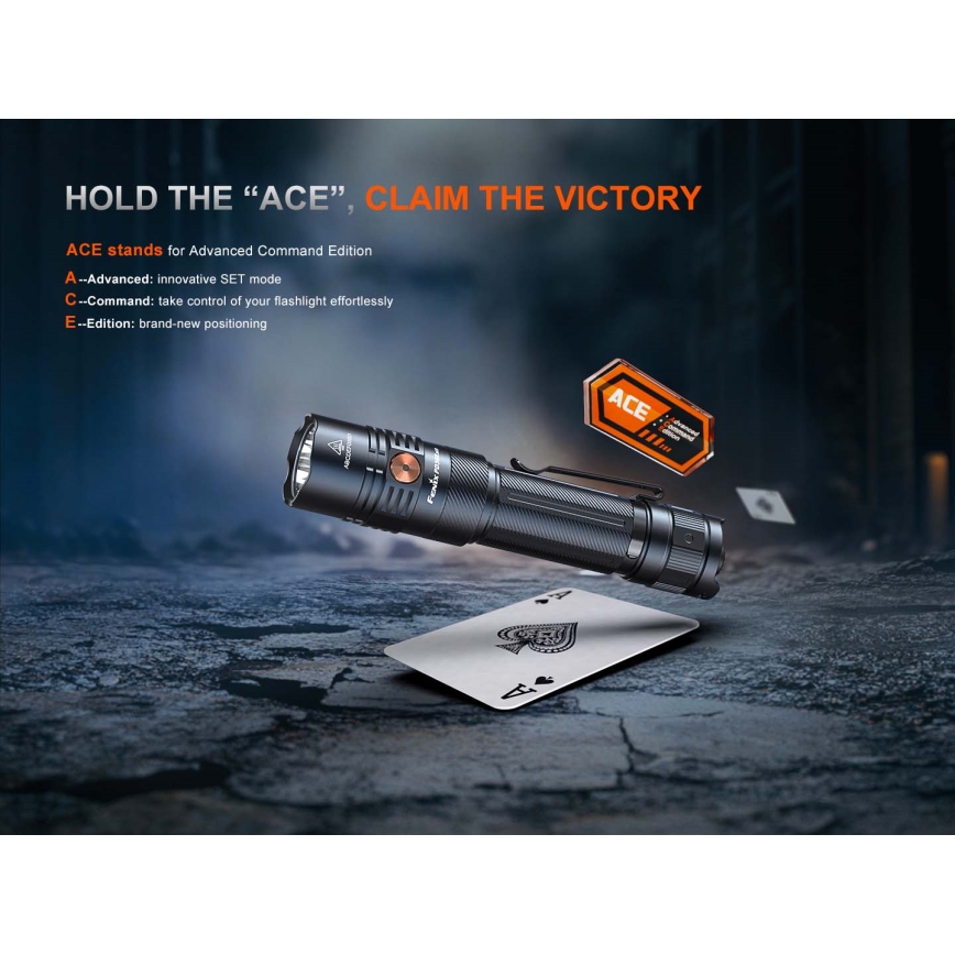 Fenix PD36RACE - LED punjiva svjetiljka s podesivom jačinom svjetla LED/USB 5000 mAh IP68 3000 lm 63,45 h crna