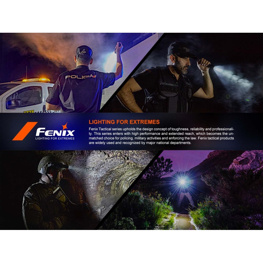 Fenix PD36RACE - LED punjiva svjetiljka s podesivom jačinom svjetla LED/USB 5000 mAh IP68 3000 lm 63,45 h crna