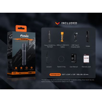 Fenix PD36RPRO - LED Taktička punjiva baterijska svjetiljka LED/USB IP68 2800 lm 42 h