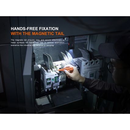 Fenix SW05RREDBLC - LED punjiva svjetiljka s mogućnošću prigušivanja svjetla LED/USB IPX6 150 lm 49 h 700 mAh crna
