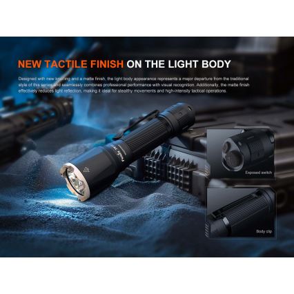 Fenix TK17BLK - punjiva LED ručna svjetiljka s prigušivanjem, LED/USB, 6000 mAh, IP68, 3600 lm, 60 h, crna