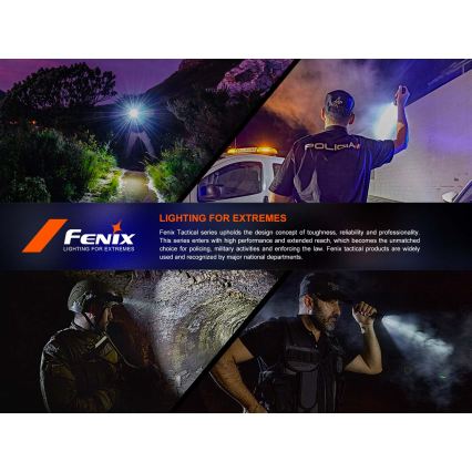 Fenix TK17BLK - punjiva LED ručna svjetiljka s prigušivanjem, LED/USB, 6000 mAh, IP68, 3600 lm, 60 h, crna