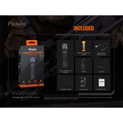 Fenix TK20RV20 - LED Taktička punjiva baterijska svjetiljka LED/USB IP68 3000 lm 48 h