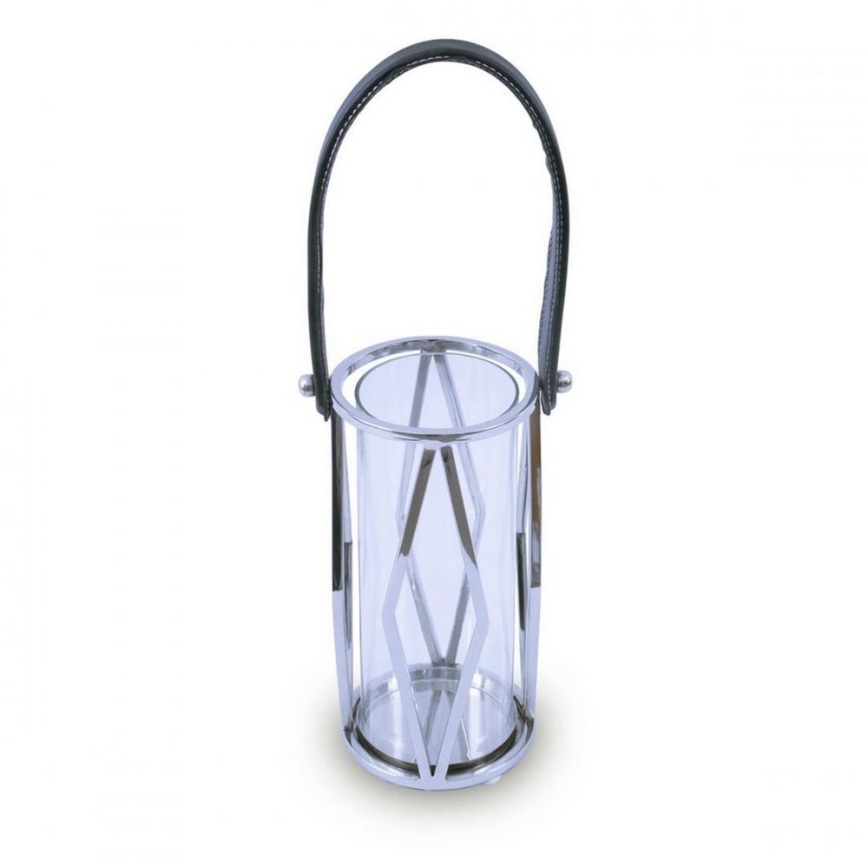Fenjer FRAGIL 26 cm sjajni krom/crna