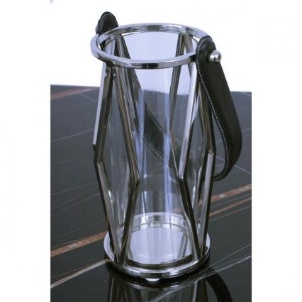 Fenjer FRAGIL 26 cm sjajni krom/crna