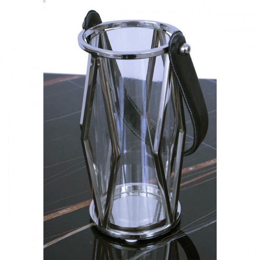 Fenjer FRAGIL 26 cm sjajni krom/crna