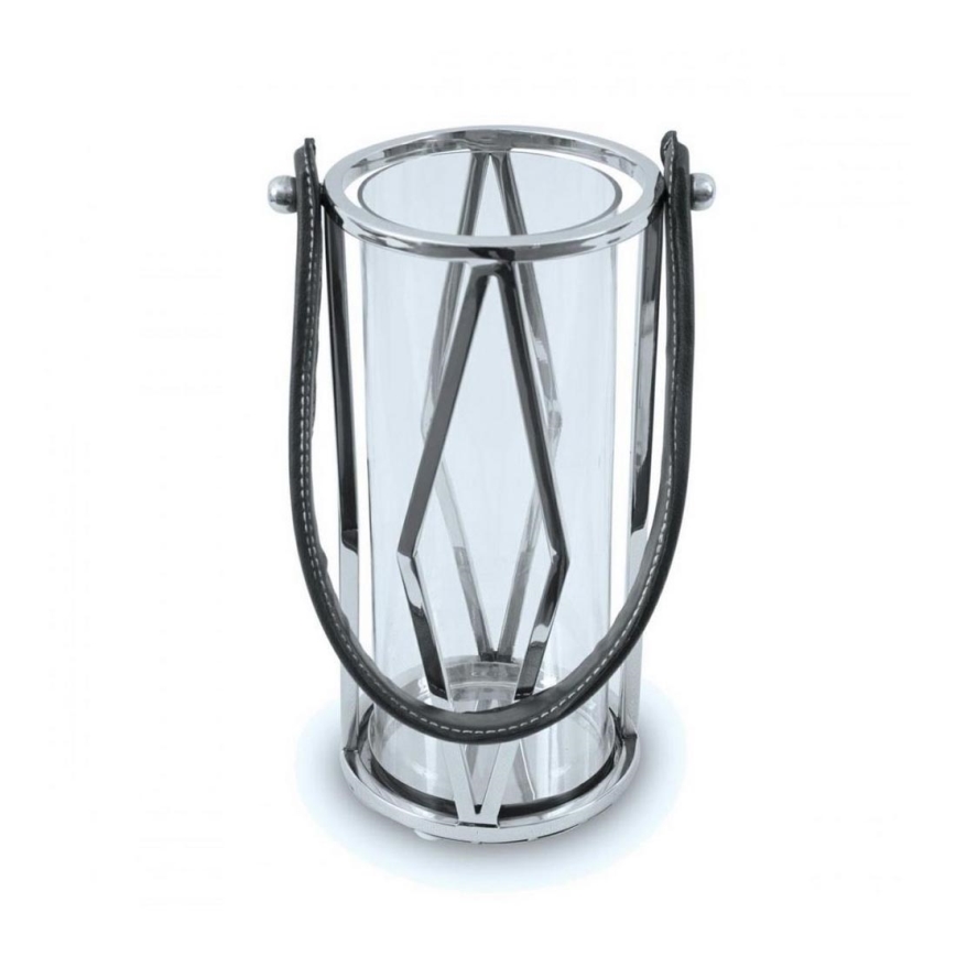 Fenjer FRAGIL 26 cm sjajni krom/crna