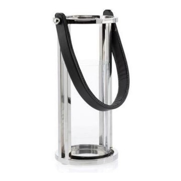 Fenjer LAMPION 30 cm sjajni krom/crna