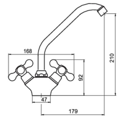 FERRO - Kuhinjska miješalica ANTICA brončana