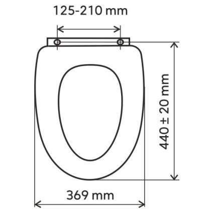 FERRO - WC daska SoftClose duroplast/crna
