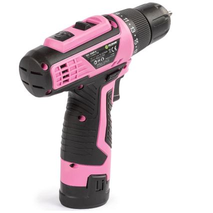 Fieldmann - AKU bušilica 12V 1500 mAh ružičasta/crna