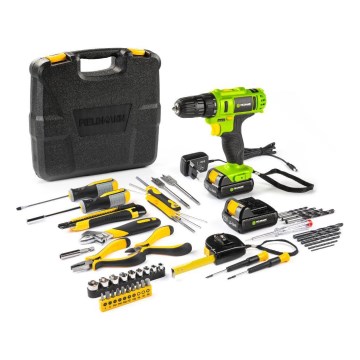 Fieldmann - AKU bušilica s priborom 12V 1300 mAh