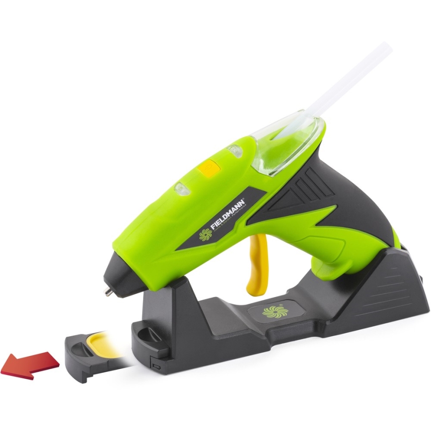 Fieldmann - AKU Pištolj za vruće lijepljenje 4V 1500 mAh zelena